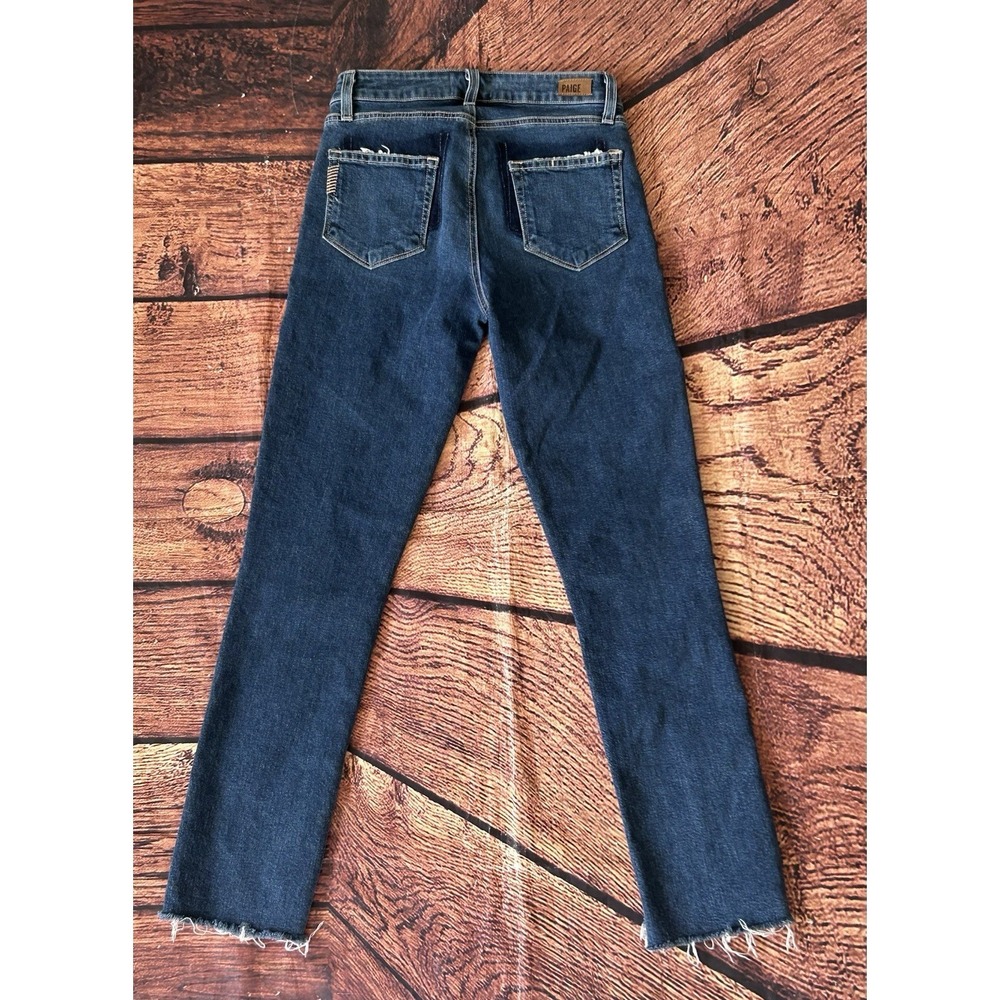 PAIGE Vintage Julia Jeans Felice Wash Fray Hem Women's Size 25 Denim - Picture 5 of 13